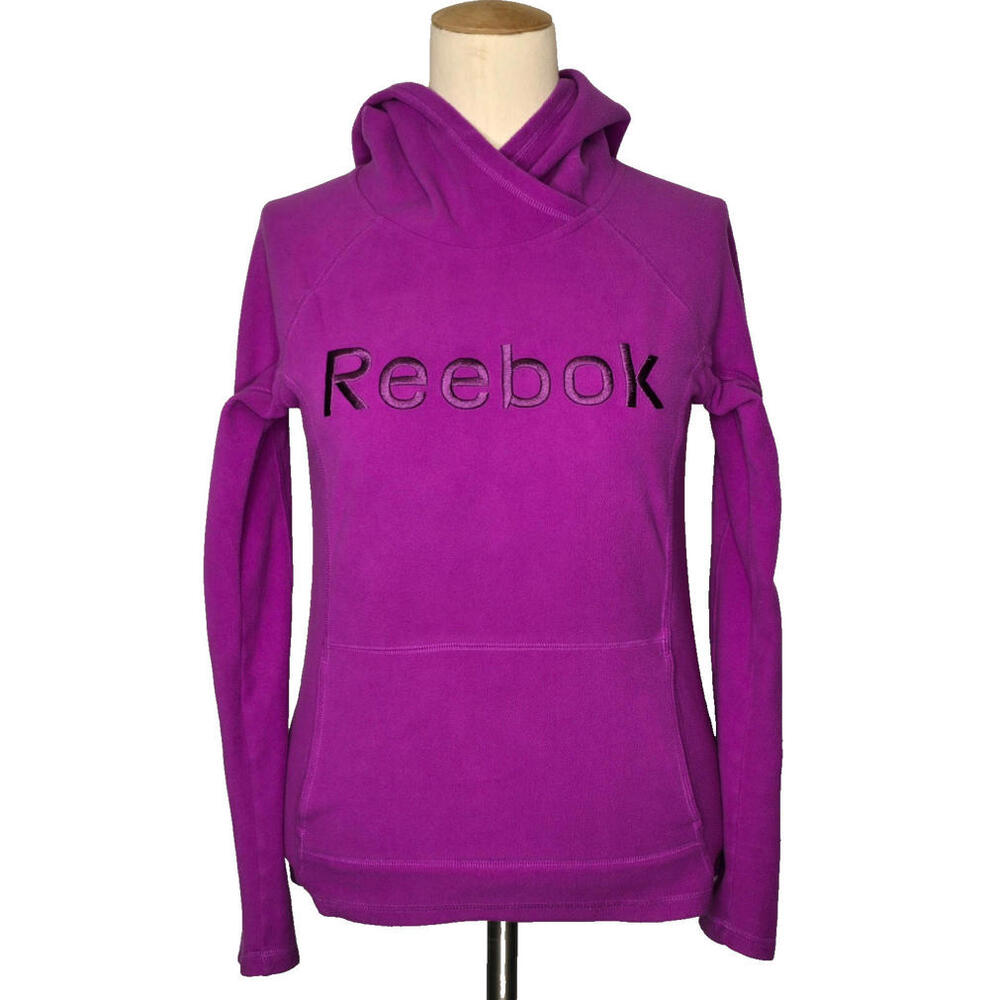 Reebok Fuchsia/Pink Pullover Hoodie With Peek A‎ Boo Thumb SZ XSM